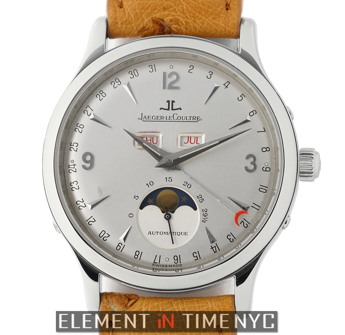 Jaeger LeCoultre Master Control Triple Calendar Moonphase Steel