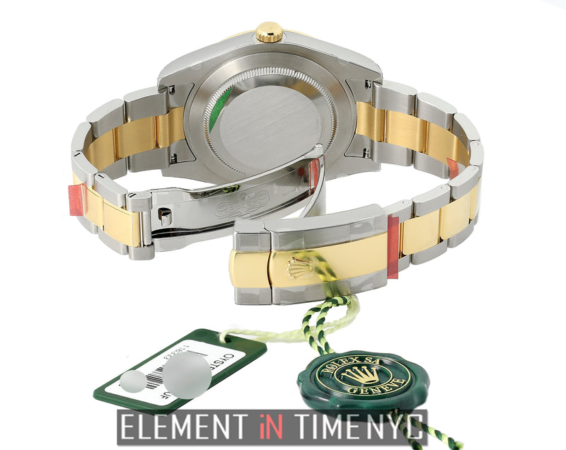 41mm Steel & Yellow Gold Grey Dial Green Numerals