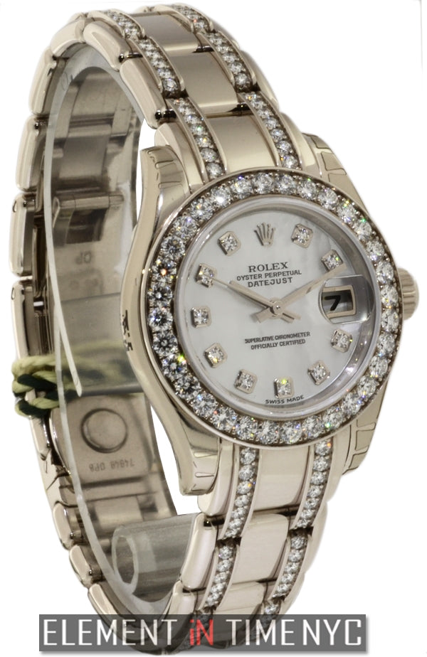 Lady Pearlmaster 18k White Gold Diamonds