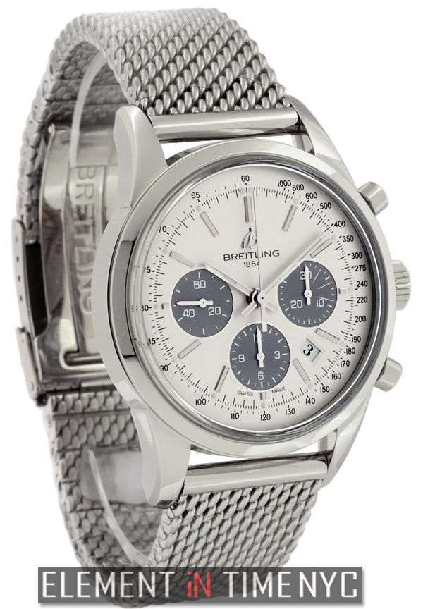 Breitling Transocean Chronograph Stainless Steel Watch AB015212