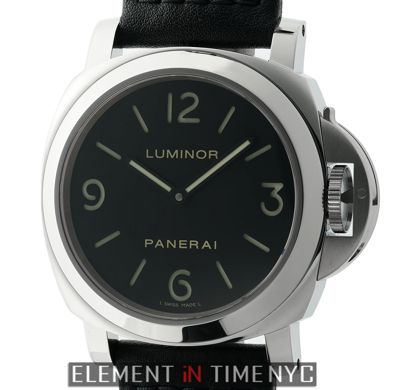 Panerai Luminor Base Stainless Steel 44mm Black Sandwich Dial PAM