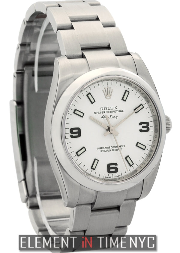 Stainless Steel White Dial 34mm