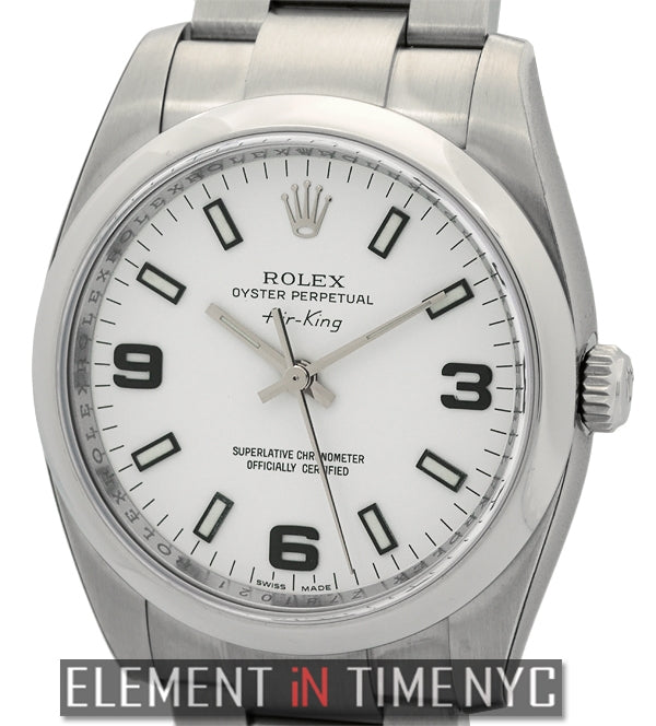 Stainless Steel White Dial 34mm