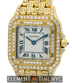 Panthere Ladies 22mm 18k Yellow Gold With Diamonds