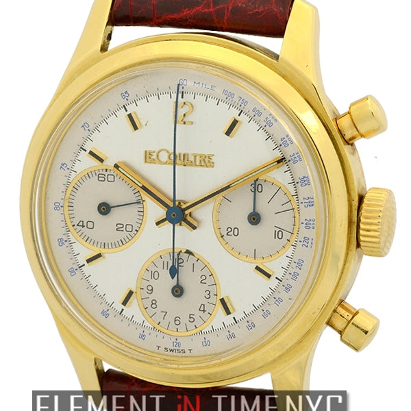 Jaeger LeCoultre Vintage Master Chronograph 18k Yellow Gold