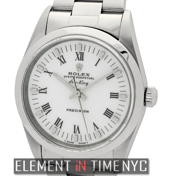 Stainless Steel White Roman Dial 34mm