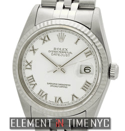 Stainless Steel White Roman Dial F Serial