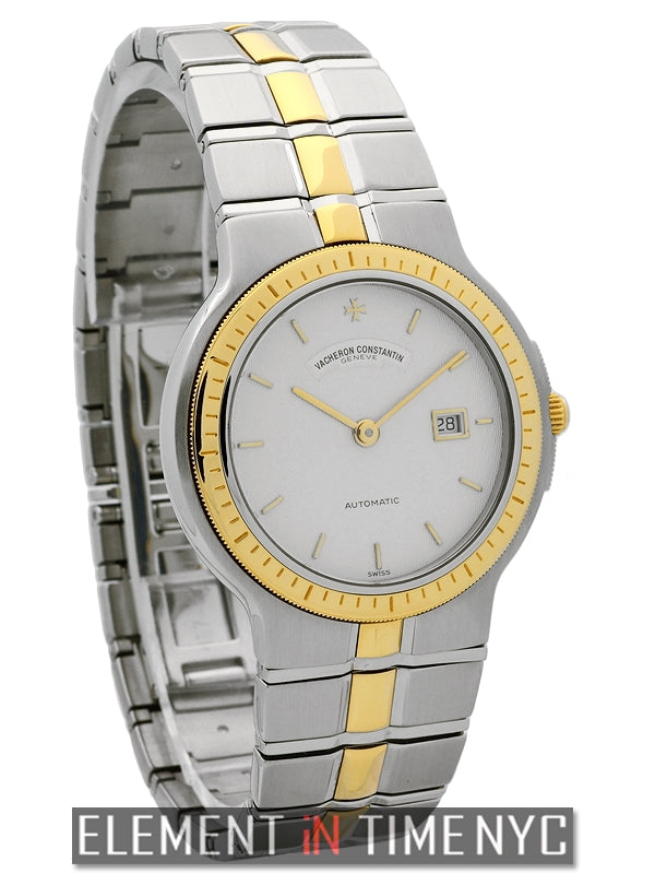 Steel & Gold Silver Dial 35mm