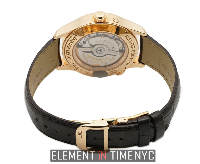 Master Geographic 39mm 18k Rose Gold Silver Dial