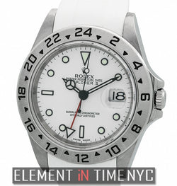 Stainless Steel White Dial On RubberB F Serial