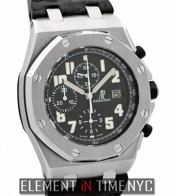 Black Themes Chronograph Stainless Steel