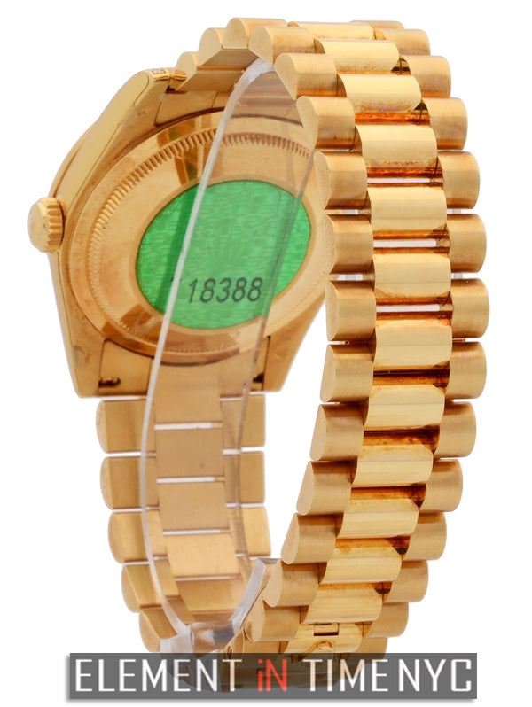 36mm President 18k Yellow Gold Diamond Bezel, Lugs & Dial