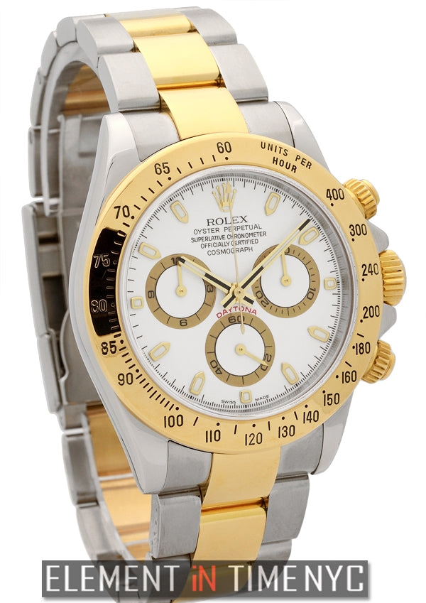 Steel & Gold White Dial