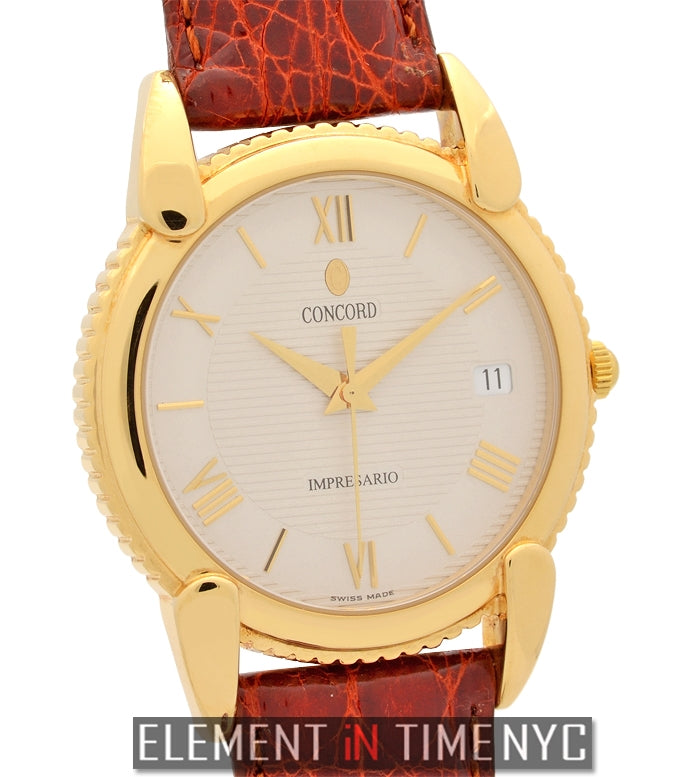 36mm 18k Yellow Gold Silver Dial