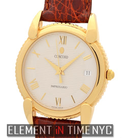 36mm 18k Yellow Gold Silver Dial