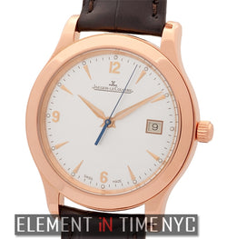 Date 18k Rose Gold 40mm Silver Dial