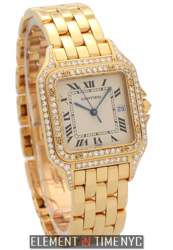 Panthere Large 28mm 18k YG With Diamonds