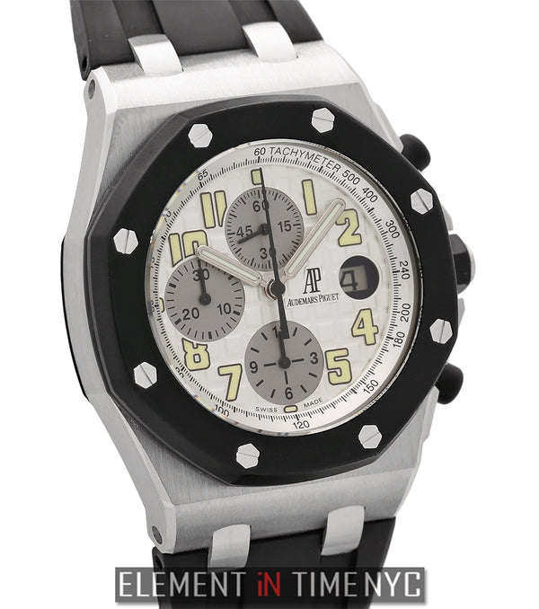 Rubber Clad Chronograph White Dial