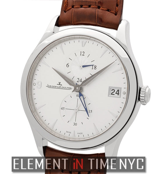 Hometime Dualtime Date Stainless Steel Silver Dial 40mm