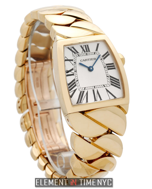 18k Yellow Gold Silver Dial 28mm
