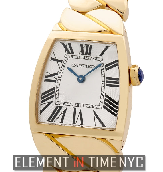 18k Yellow Gold Silver Dial 28mm