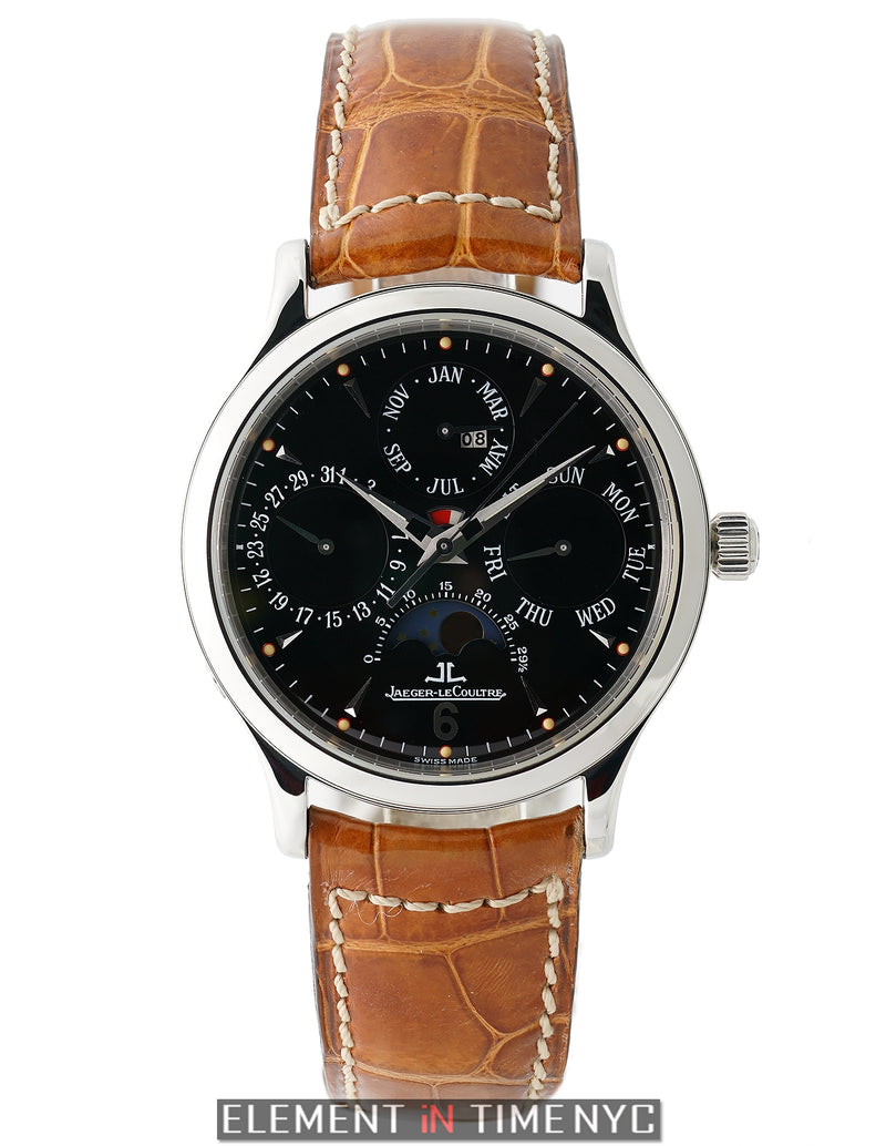 Jaeger LeCoultre Master Perpetual Calendar Steel Black Dial 149.84