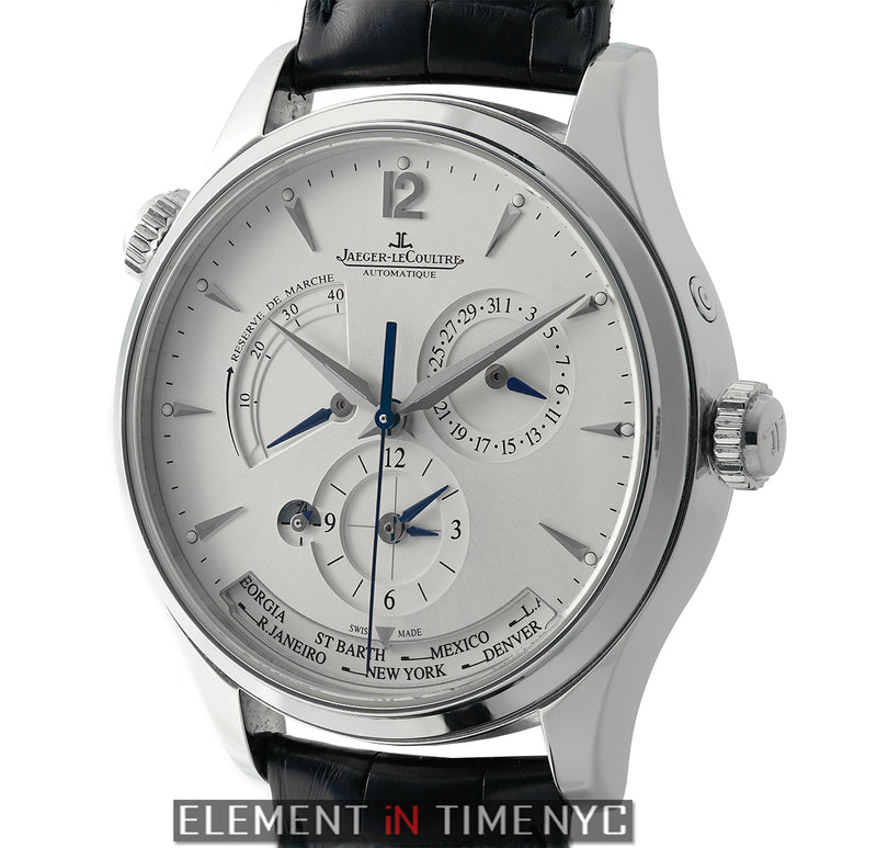 Master Geographic Stainless Steel 39mm Silver Dial