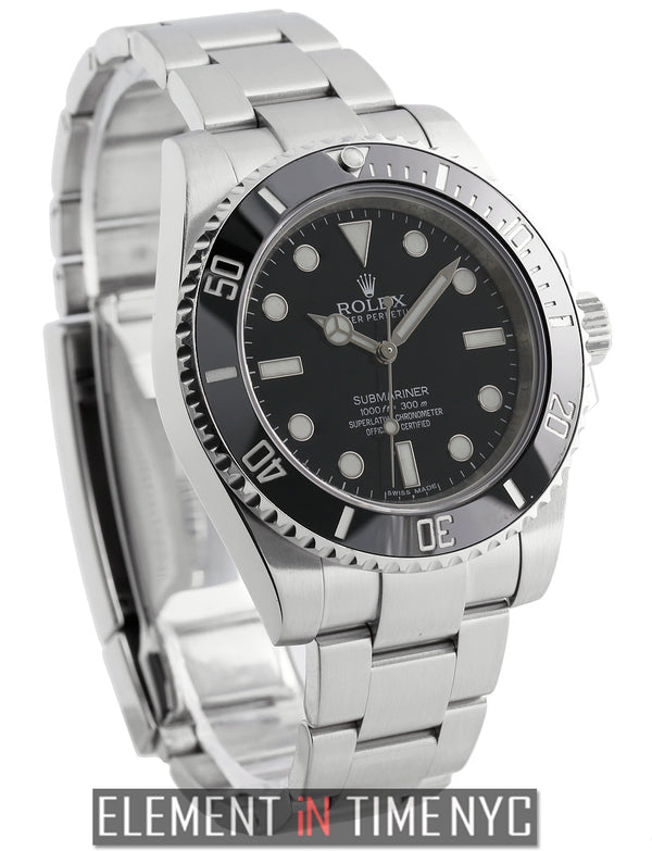No-Date Ceramic Stainless Steel Black Dial