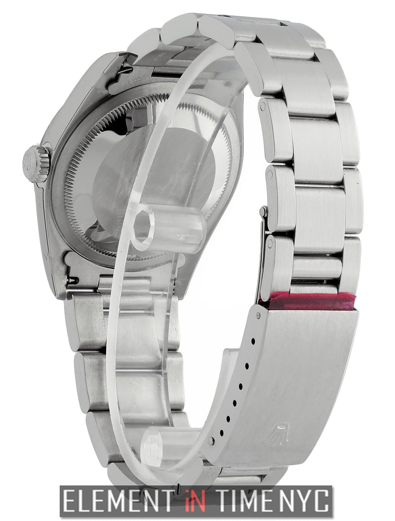 36mm Stainless Steel Smooth Bezel White Index F Serial