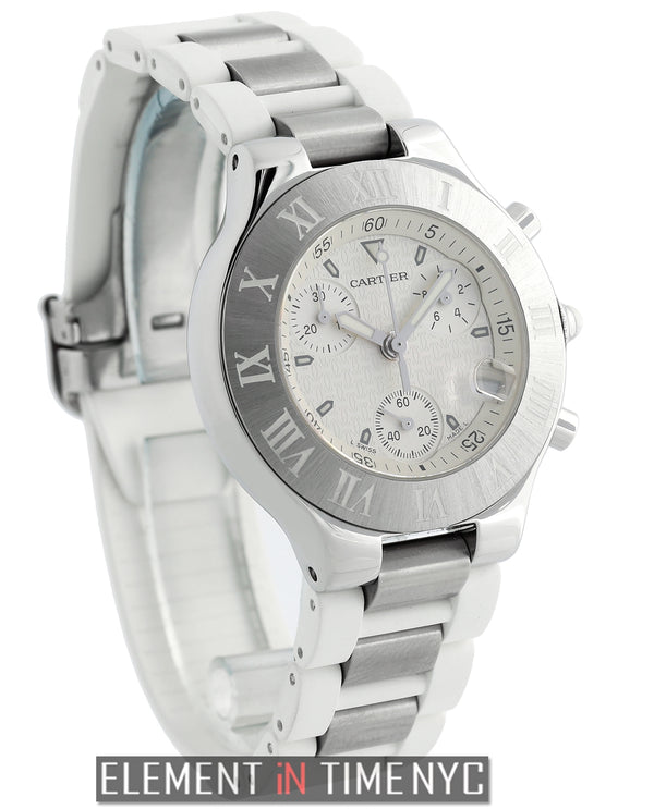 Chronoscaph Stainless Steel White Dial 38mm