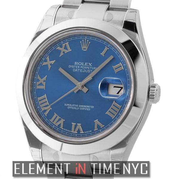 Stainless Steel Blue Roman Dial