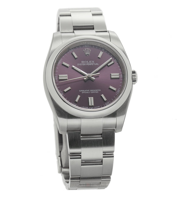 36mm Stainless Steel No-Date Red Grape Dial