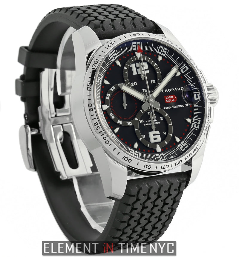 Gran Turismo XL Stainless Steel Black Dial 44mm
