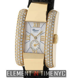 18k Yellow Gold Diamond Case Mother Of Pearl Dial