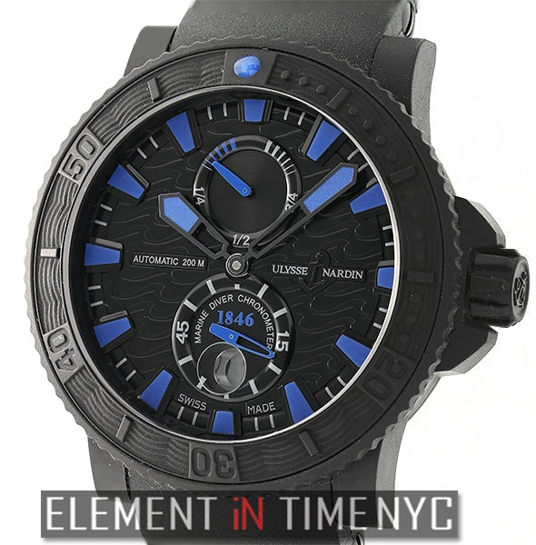 Black Sea Rubber-Coated Steel Case Blue Accents