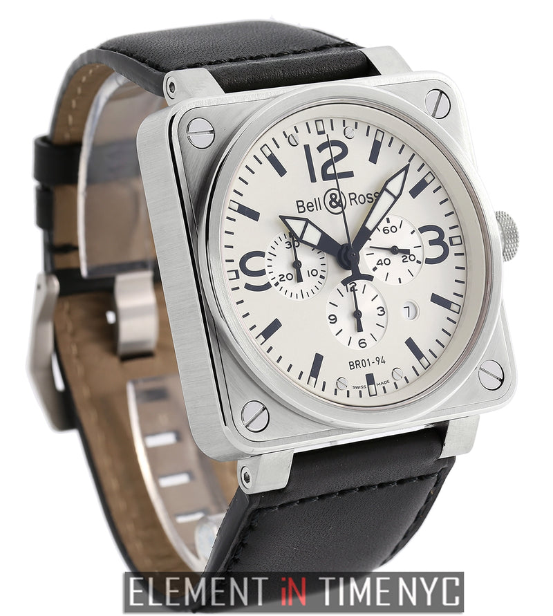 Chronograph Stainless Steel Silver Dial 46mm