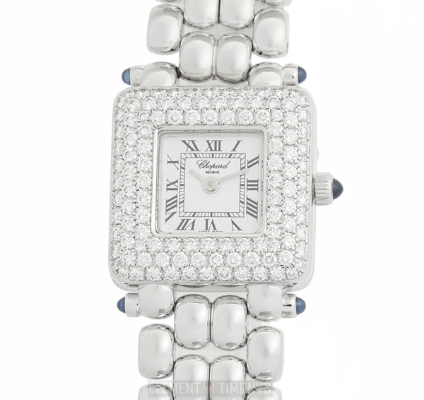 Chopard Happy Sport Classic Square White Gold Diamond Bezel 10