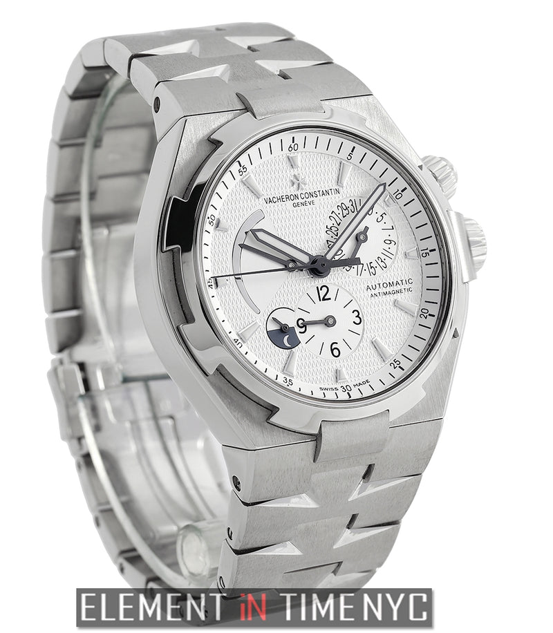 Dual Time Stainless Steel 43mm Silver Dial 2014