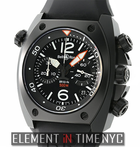 Carbon Chronograph Steel & PVD 44mm Black Dial