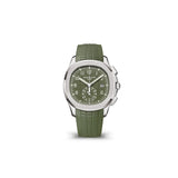 42mm Chronograph 18k White Gold Khaki Green Dial