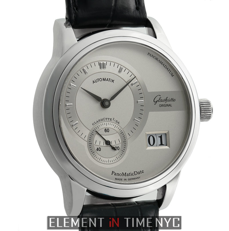Panomatic Date Stainless Steel 39mm Silver Dial