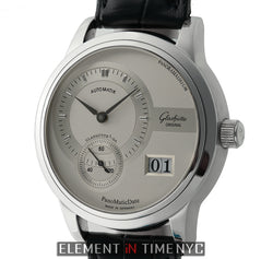 Panomatic Date Stainless Steel 39mm Silver Dial