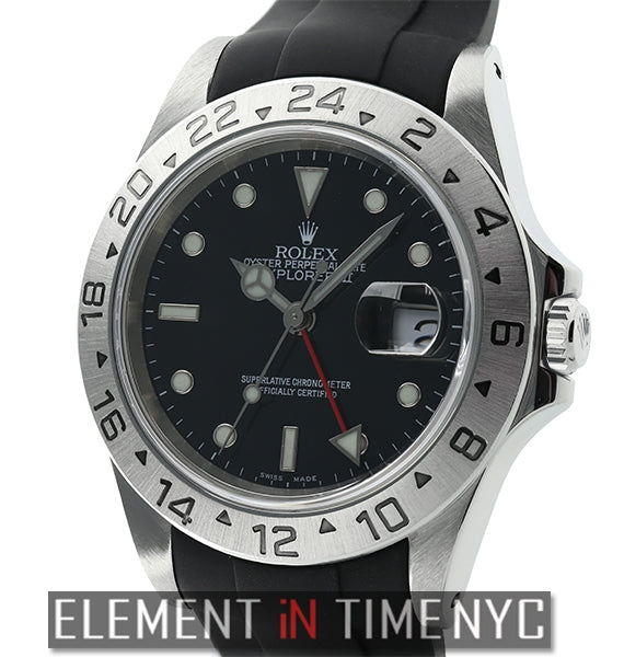 Blue Rubber Strap for Rolex Explorer II 40mm - Classic Series