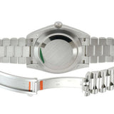 40mm Platinum President Fluted Bezel Slate Index Dial