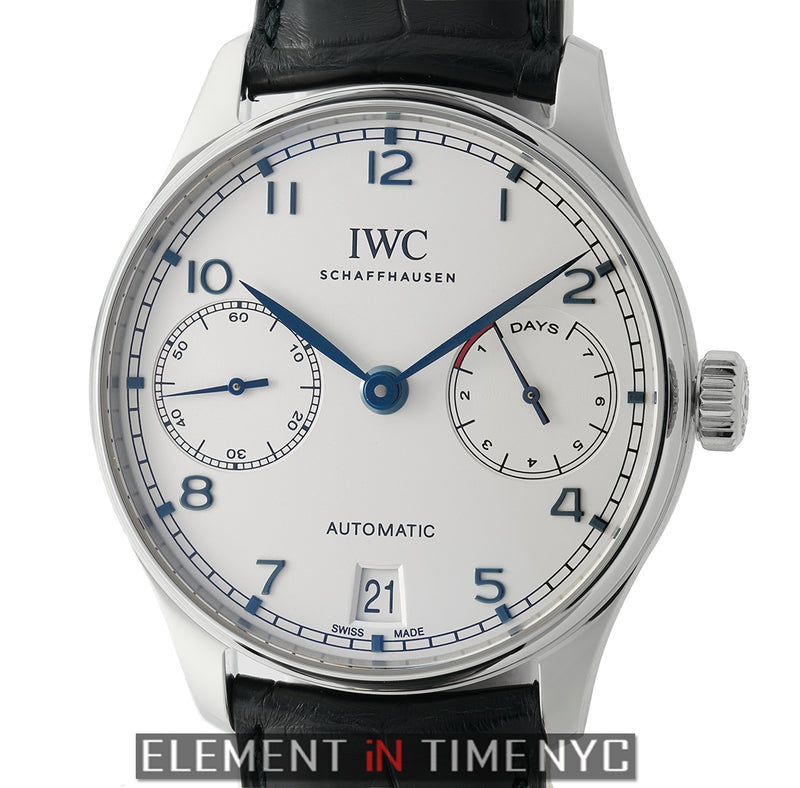 Portuguese 7 Day Automatic Stainless Steel Silver Dial