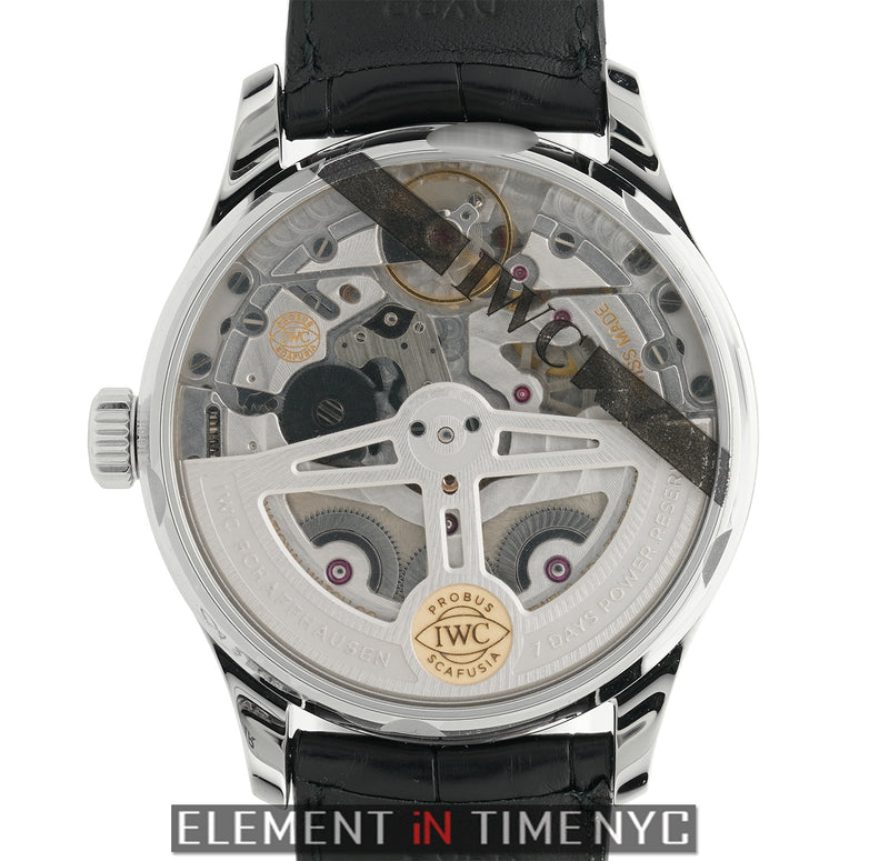 Portuguese 7 Day Automatic Stainless Steel Silver Dial