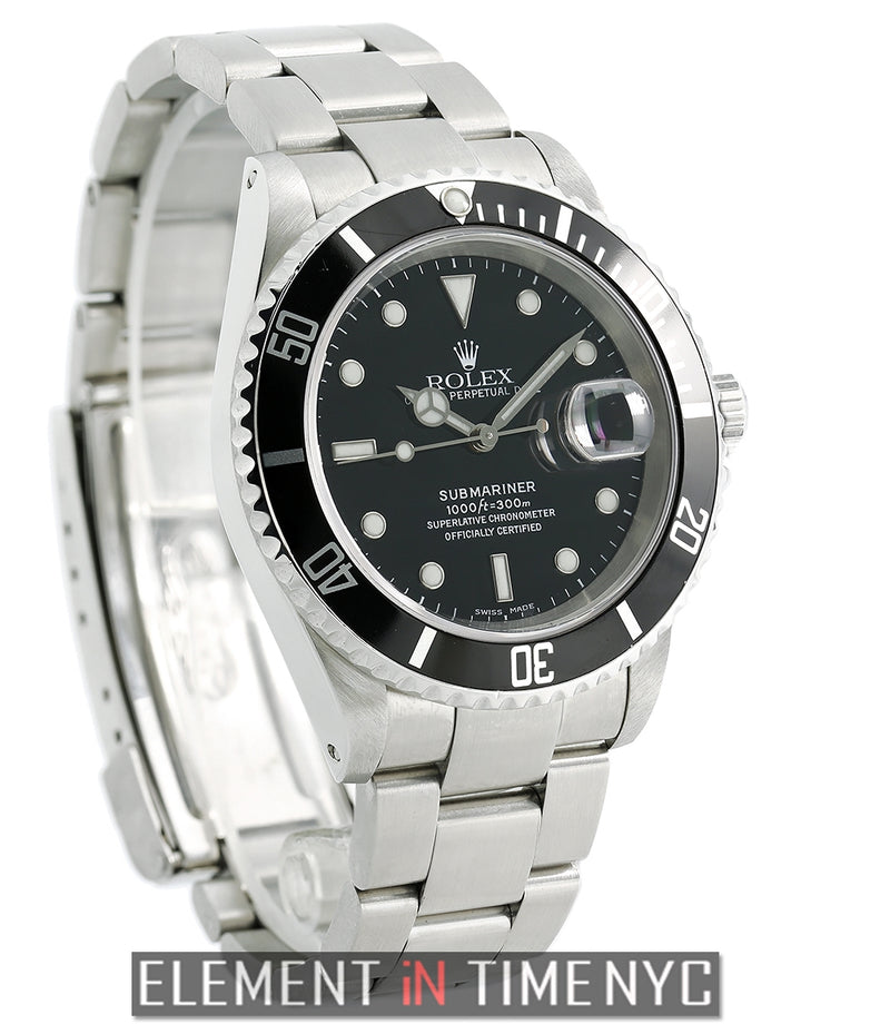 Stainless Steel Black Dial A Serial Circa 2000