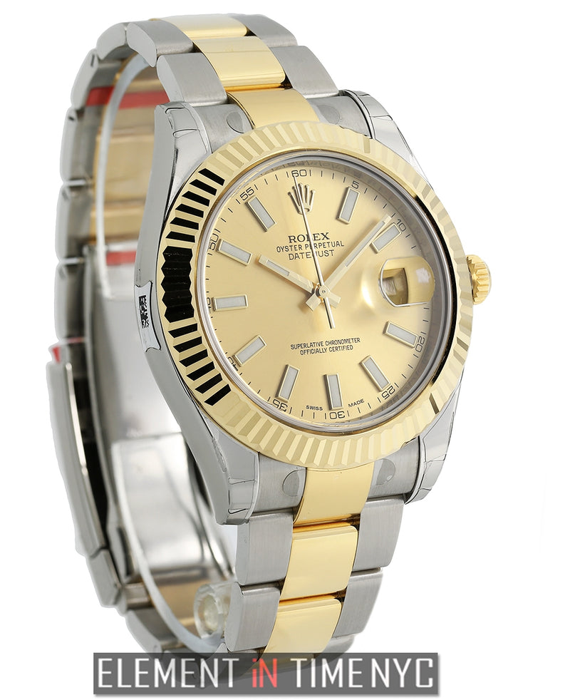Steel & Yellow Gold Champagne Index Dial 41mm