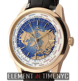 Universal Time 18k Rose Gold 42mm Blue Dial
