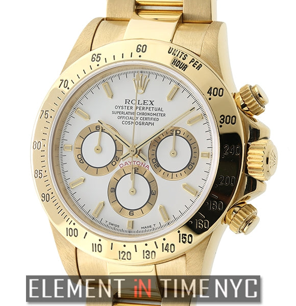 18k Yellow Gold White Dial Zenith Movement A Serial 2000